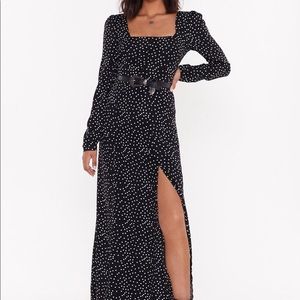Nasty Gal polka dot puff sleeve dress